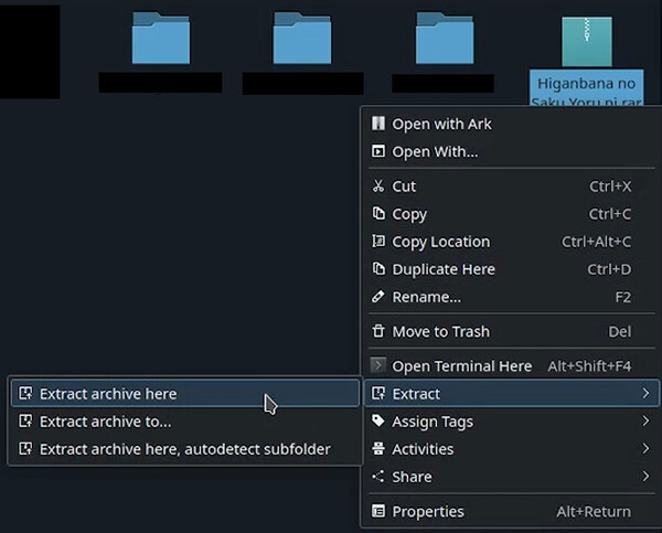 How to extract the file